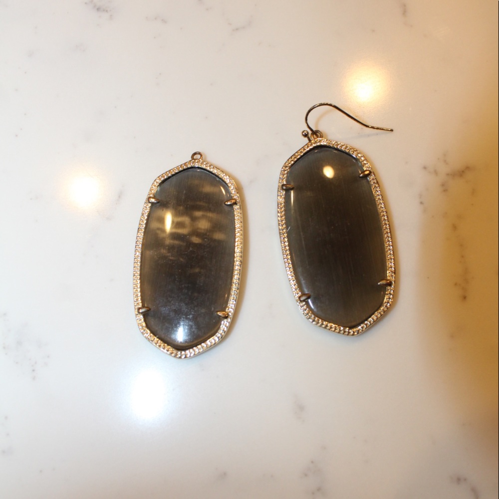 Kendra Scott Danielle Gray and Gold Earrings